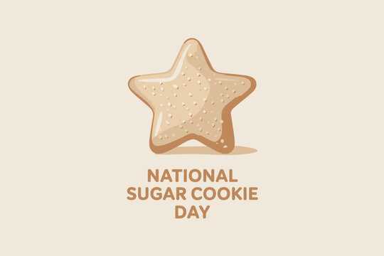 National Sugar Cookie Day Star Shaped Sweet Baked Dessert Celebration