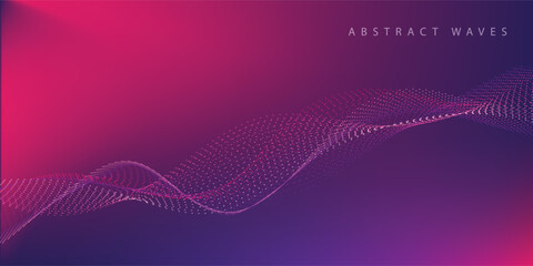 Abstract Waves in Gradient Colors