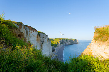 Antifer beach in Normandy coast