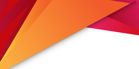 Modern abstract geometric red white background with shadow suit for business corporate banner backdrop presentation and much more Premium Vector