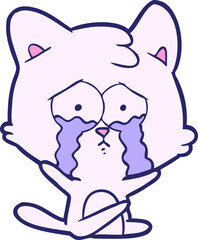 cartoon cat in bright neon color