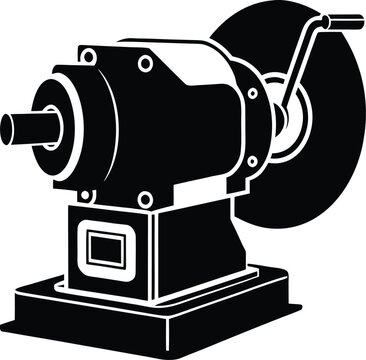 black grinder machine side view clip art preview