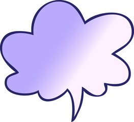 cartoon speech bubble in smooth gradient style with speech bubble in smooth gradient style in bright neon color