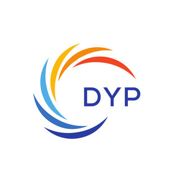 DYP logo design on white  background.