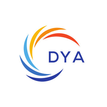 DYA logo design on white  background.