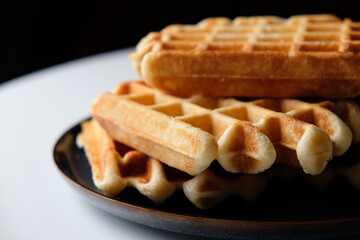belgian waffles close up