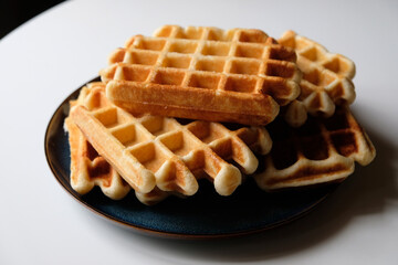 belgian waffles on a plate