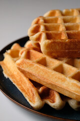 belgian waffle close up