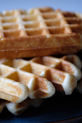belgian waffle close up