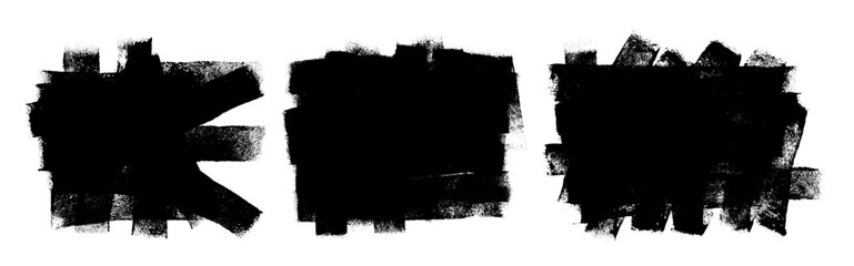 Paint Roller Texture Background Grunge Brush Stroke Drawing Vector Set