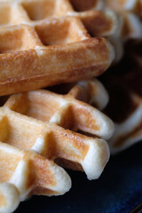 belgian waffle close up
