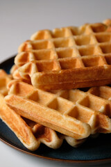 belgian waffle close up