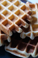 belgian waffle close up