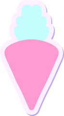 tasty looking carrot sticker in bright neon color