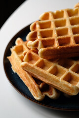 belgian waffles close up