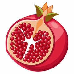 pomegranate isolated on white background