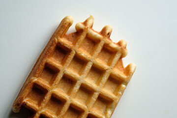 belgian waffle on a light background