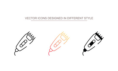 Hair Shaver icon design with white background stock illustration