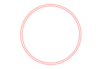 Neon round frame green color isolated on transparent background. Glowing neon border with empty copy space Glow banner, mockup, template. Neon sign for decoration, design elements