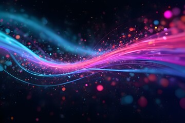 Obraz premium Pink Futuristic Data Stream