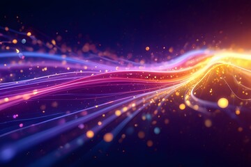 Obraz premium Colorful Energy Data Flow