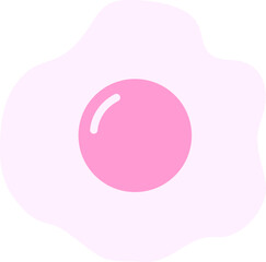 fried egg in bright neon color