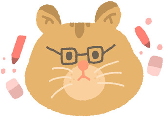 Cute Hamster Emoticon Sticker Set