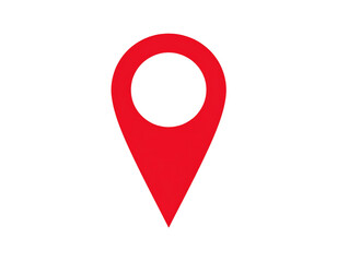 red pin point. map address location pointer symbol  