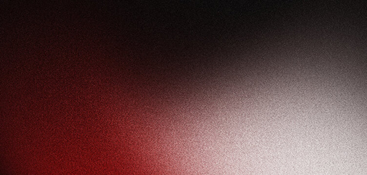 Red and white abstract gradient shape on black grainy background with blur and noise texture effect modern minimal banner design with copy space - Powered by Adobe