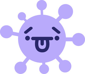 confused lost virus in bright neon color