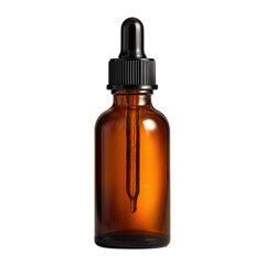 Bottle of essential oil with a black cap