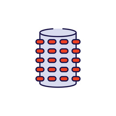 Hair Roller icon design with white background stock illustration