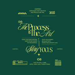 The procces is the art motivation typography, motivation poster