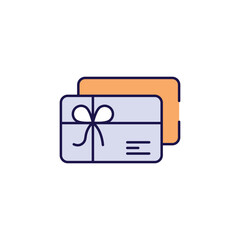 Salon Gift Voucher icon design with white background stock illustration