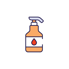 Shampoo icon design with white background stock illustration