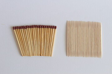 Group of Matchsticks Facing Group of Toothpicks: Identity or Conflict Symbolism
