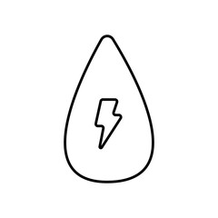 Green Energy Renewable Power Line Icon