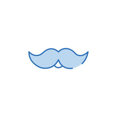 Mustache Prop icon design with white background stock illustration