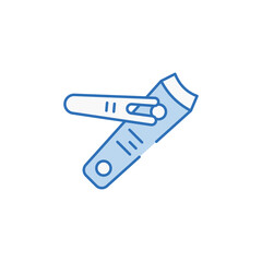 Nail Cutter icon design with white background stock illustration