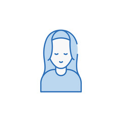 Hair Extension icon design with white background stock illustration