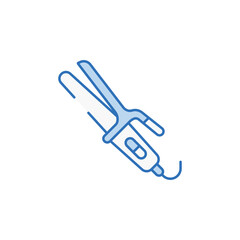 Curling Iron icon design with white background stock illustration