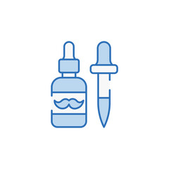 Beard Oil icon design with white background stock illustration