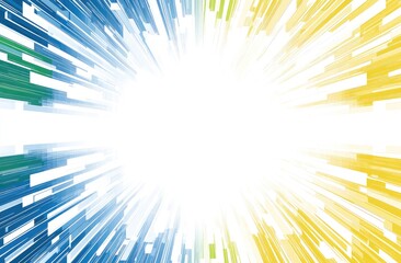 Abstract design with radiating colored lines