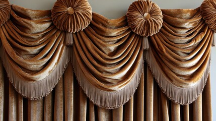 Luxurious gold velvet curtains, elegant drapes, interior design, home decor, window treatment