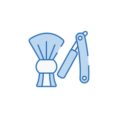 Salon Tools icon design with white background stock illustration