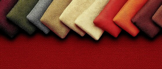 Vibrant Collection of Colorful Felt Fabric Sheets Organized Neatly in a Studio Setting Creative Design Inspiration 

