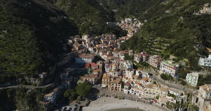 Aerial view of Salerno, Campania, Italy.