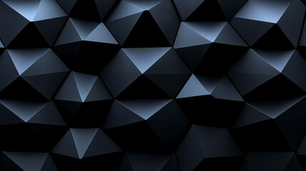 Fototapeta premium Abstract black geometric background with angular polygon shapes perfect for modern design and tech projects. Elegant dark angular pattern ideal for contemporary digital interface creation