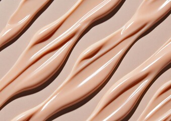 Creamy, light beige cosmetic strokes