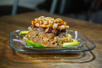 MIX DE CAMARON CALLO Y PULPO SEA FOOD MARISCOS FRESCOS